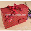 portable red gift box and bag ,full printing gift box